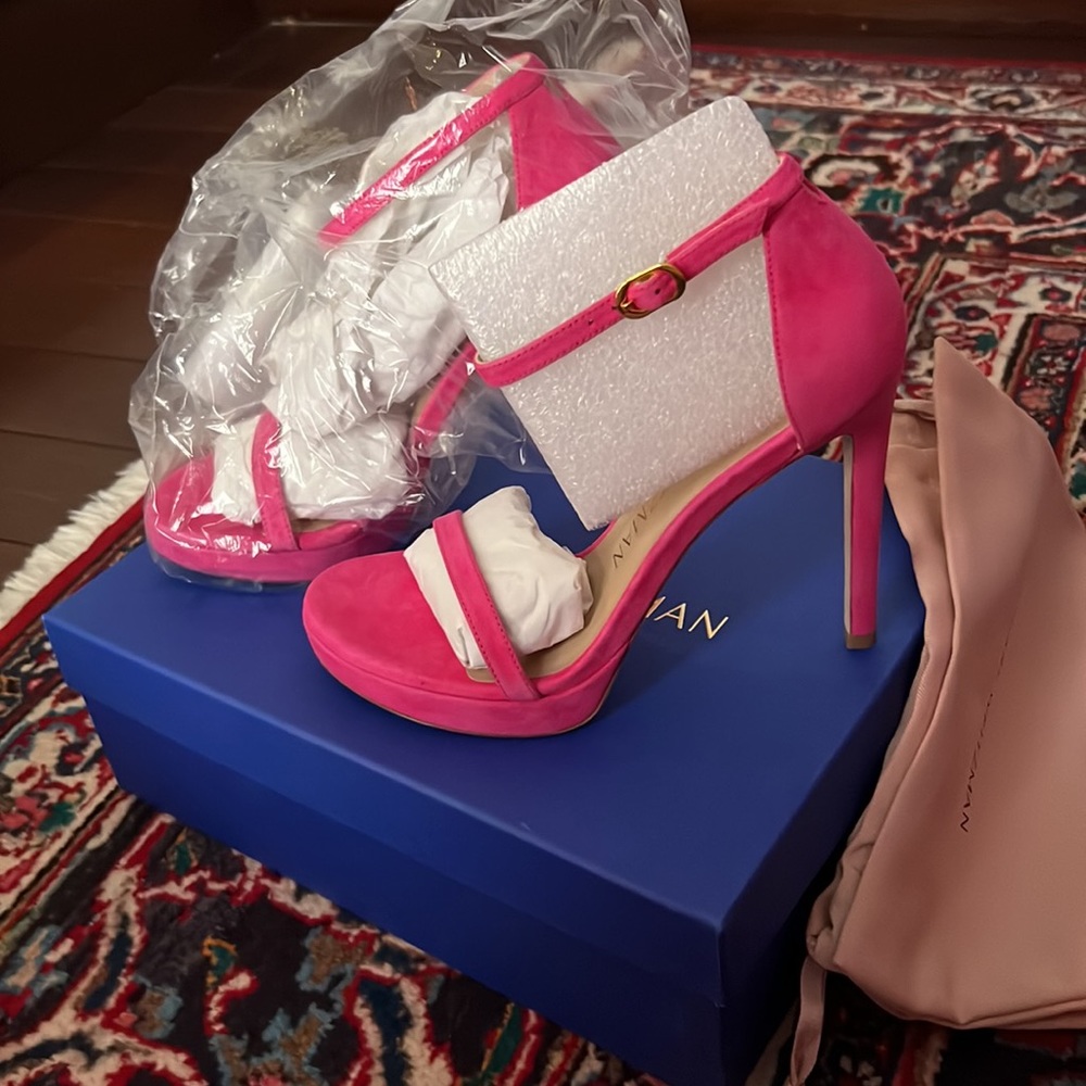 NWT Nudist Disco Magenta Stuart Weitzman sandals